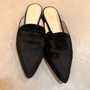 Cole Haan Black Suede Mules